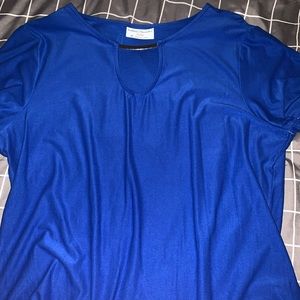 Blue blouse with metal accent!